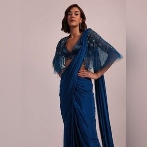 Kalki Royal Blue Saree